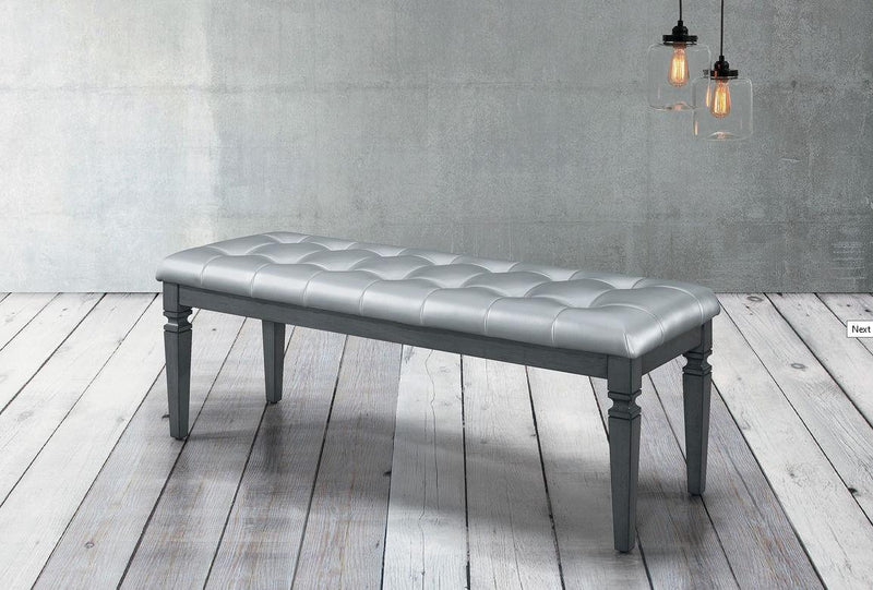 Allura Bed Bench in Gray 1916GY-FBH - Furniture Now (CA)