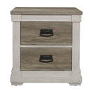 Arcadia Nightstand in White & Weathered Gray 1677-4 - Furniture Now (CA)