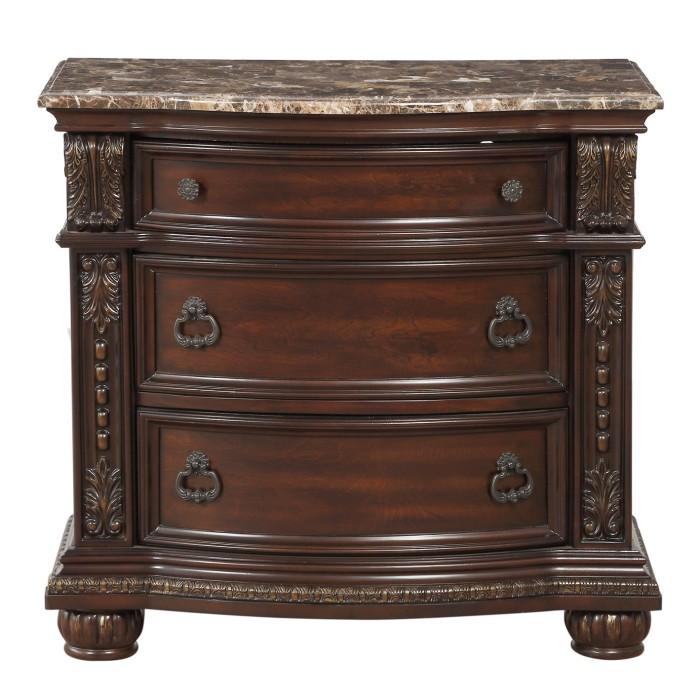 Cavalier Nightstand in Dark Cherry 1757-4 - Furniture Now (CA)