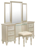 Celandine Vanity Dresser with Mirror in Silver 1928-15 - Furniture Now (CA)