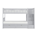 B2063SB-1T - (5) Twin/Twin Step Bunk Bed with Storage Boxes - Furniture Now (CA)