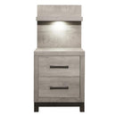1577-4P-Bedroom (2) Night Stand with Wall Panel - Furniture Now (CA)