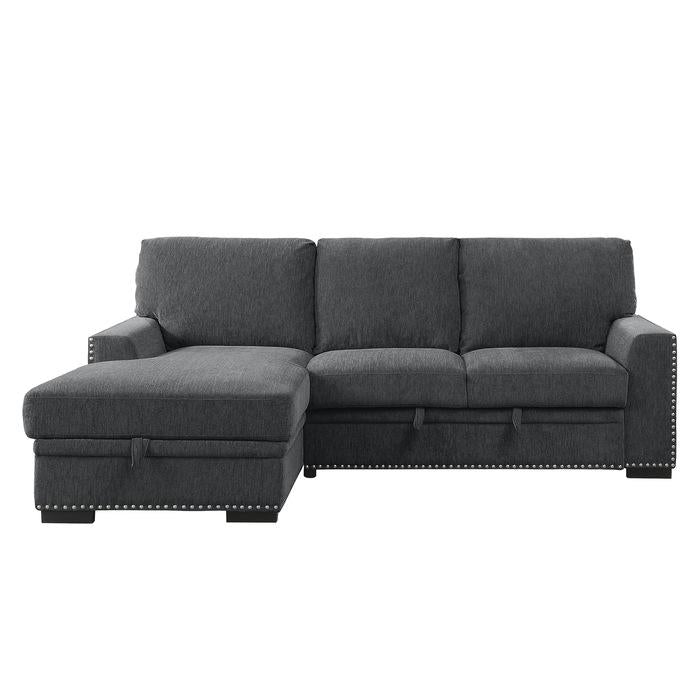 9468CC2LC2R - (2)2-Piece Sectional with Pull-out Bed and Left Chaise with Hidden Storage - Furniture Now (CA)