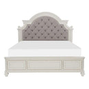 Baylesford Queen Upholstered Panel Bed in Antique White 1624W-1 - Furniture Now (CA)