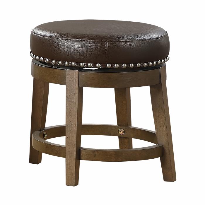 5681BRW-18 - Round Swivel Stool, Brown - Furniture Now (CA)