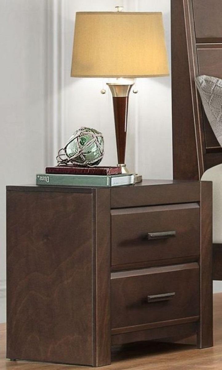 Erwan 2 Drawer Nightstand in Dark Walnut 1961-4 - Furniture Now (CA)