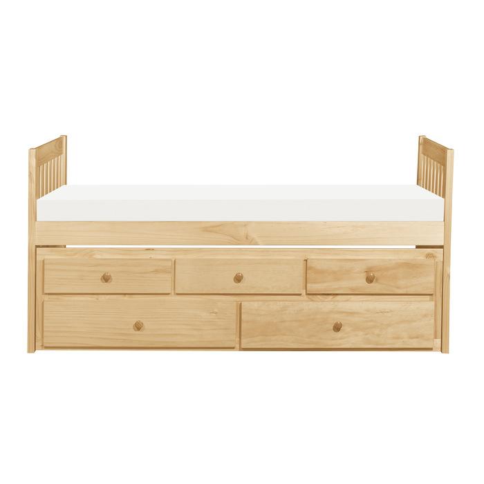Bartly Twin/Twin Trundle Bed w/ 2 Storage Drawers in Natural B2043PR-1 - Furniture Now (CA)