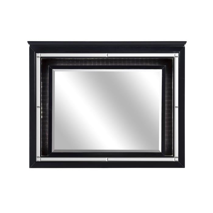 Allura Mirror in Black 1916BK-6 - Furniture Now (CA)