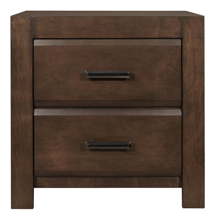 Erwan 2 Drawer Nightstand in Dark Walnut 1961-4 - Furniture Now (CA)