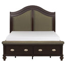 2615KDC-1EK - (3)Eastern King Sleigh Platform Bed - Furniture Now (CA)