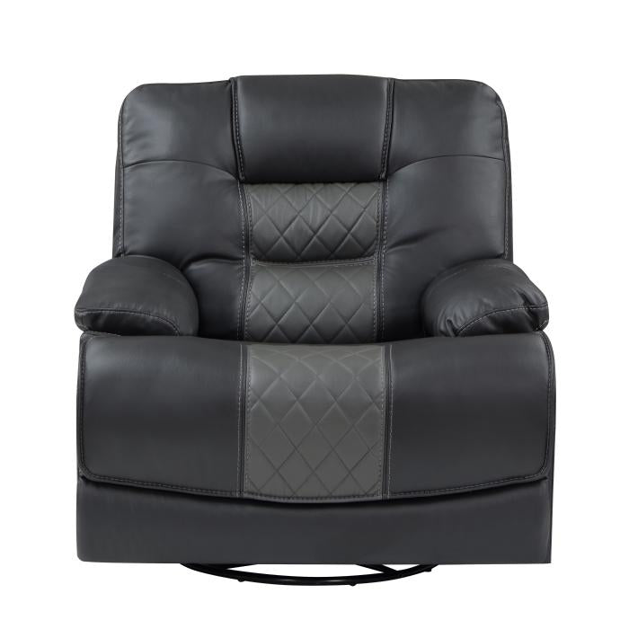 9388GRY-1 - Swivel Glider Reclining Chair - Furniture Now (CA)