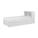 B2053BCW-1T - (3) Twin Bookcase Bed with Storage Boxes - Furniture Now (CA)