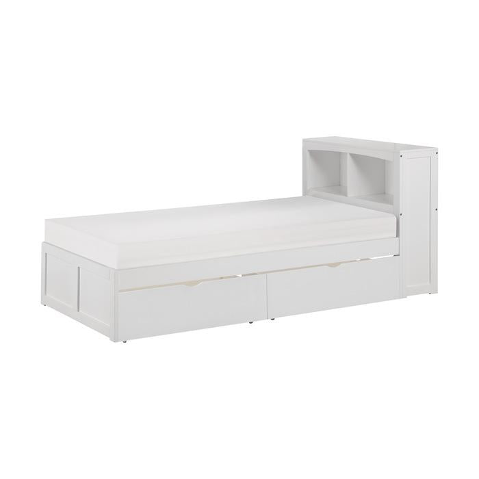 B2053BCW-1T - (3) Twin Bookcase Bed with Storage Boxes - Furniture Now (CA)