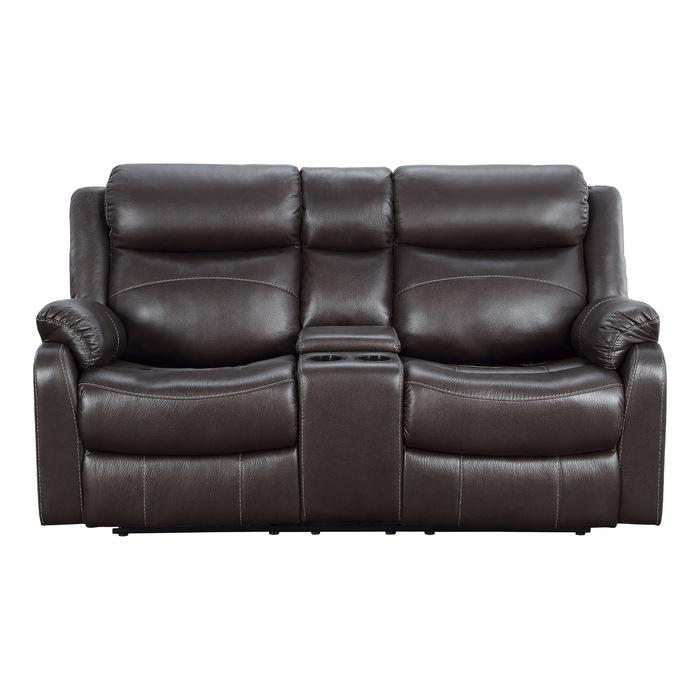 9990DB-2 - Double Lay Flat Reclining Love Seat with Center Console - Furniture Now (CA)