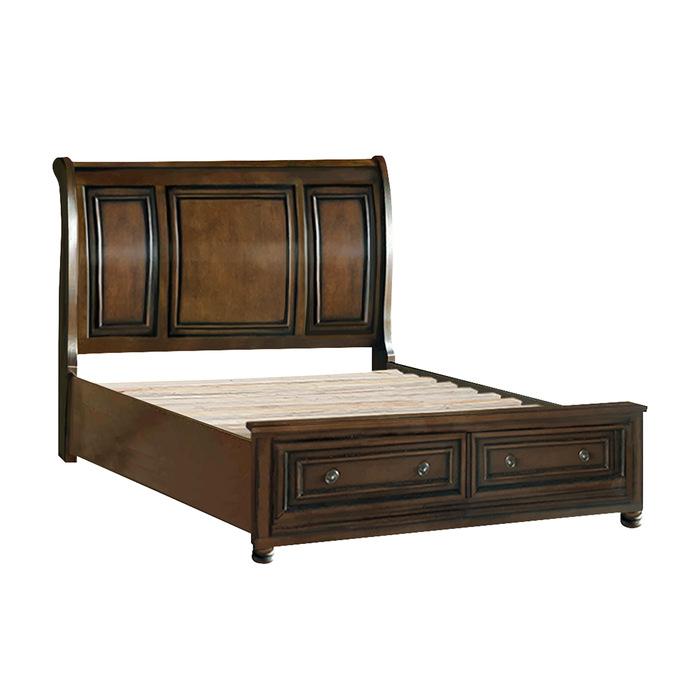 Cumberland (3)California King Sleigh Platform Bed with Footboard Storage - Furniture Now (CA)