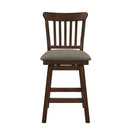 Schleiger Counter Height Swivel Chair in Dark Brown (Set of 2)