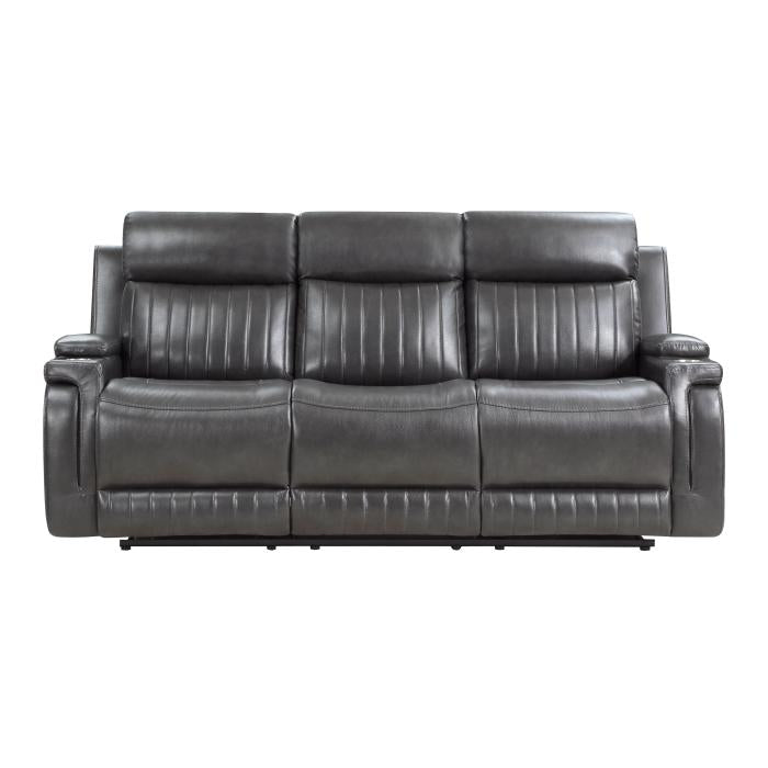 9456DG-3 - Double Reclining Sofa with Drop-Down Cup Holder - Furniture Now (CA)