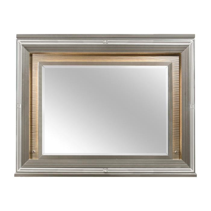 Tamsin Mirror in Silver Grey Metallic 1616-6