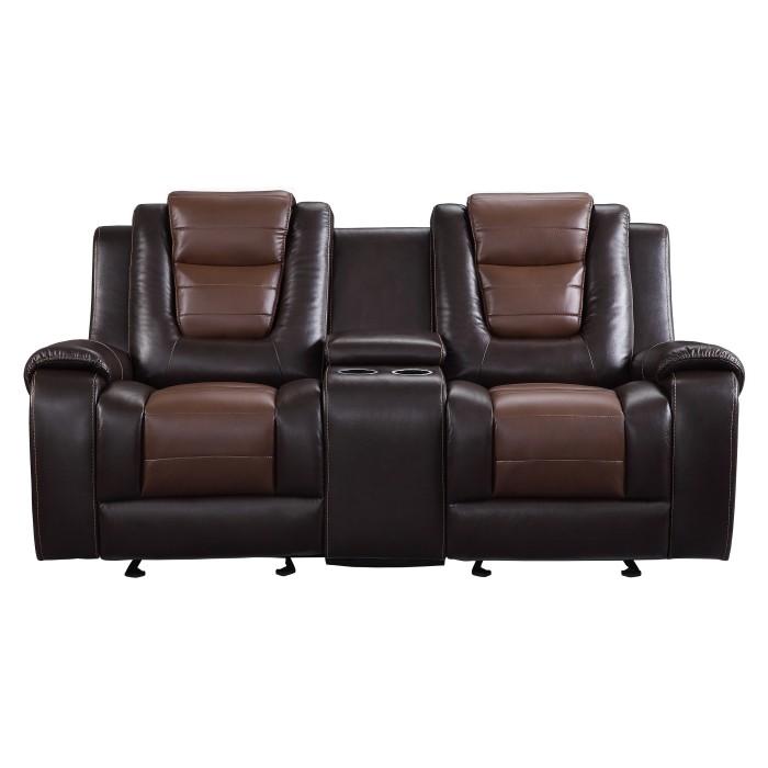 9470BR-2 - Double Glider Reclining Love Seat with Center Console - Furniture Now (CA)