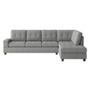 9507GRYSC - (2)2-Piece Reversible Sectional with Drop-Down Cup Holders - Furniture Now (CA)