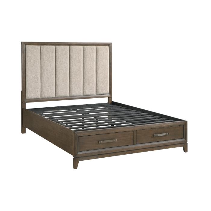 Cambridge (3) Eastern King Platform Bed with Footboard Storage - Furniture Now (CA)