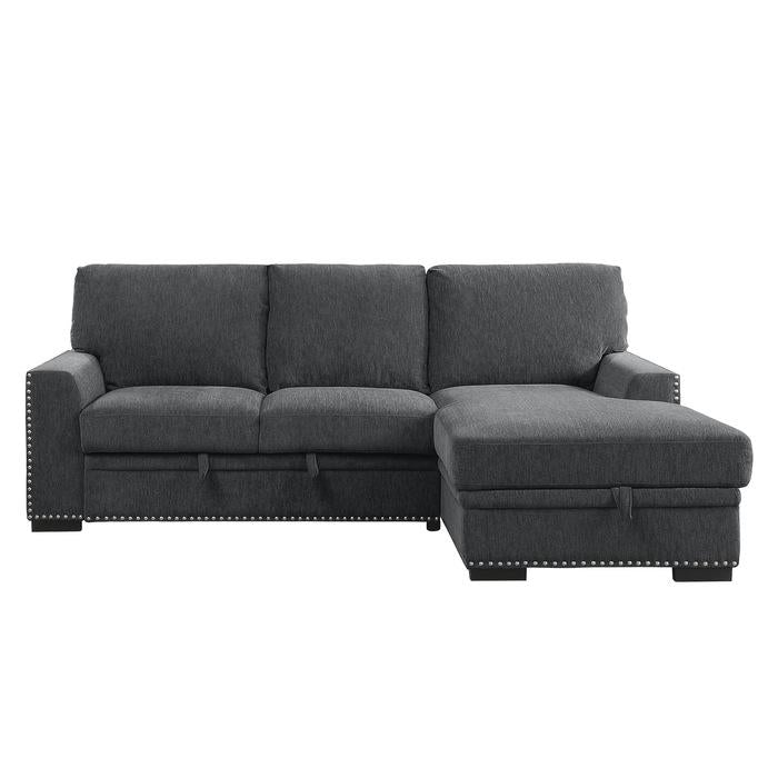 9468CC2RC2L - (2)2-Piece Sectional with Pull-out Bed and Right Chaise with Hidden Storage - Furniture Now (CA)