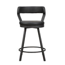 5566-24BK - Swivel Counter Height Chair, Black - Furniture Now (CA)