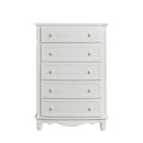 Clementine 5 Drawer Chest in White B1799-9 - Furniture Now (CA)