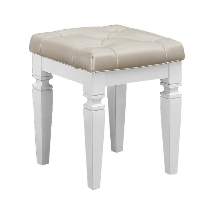 Allura Vanity Stool in White 1916W-14 - Furniture Now (CA)