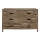 Mandan 6 Drawer Dresser in Weathered Pine 1910-5