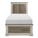 Arcadia Twin Panel Bed in White & Weathered Gray 1677T-1 - Furniture Now (CA)