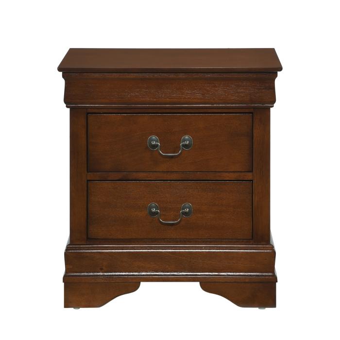 Mayville 2 Drawer Nightstand in Brown Cherry 2147-4