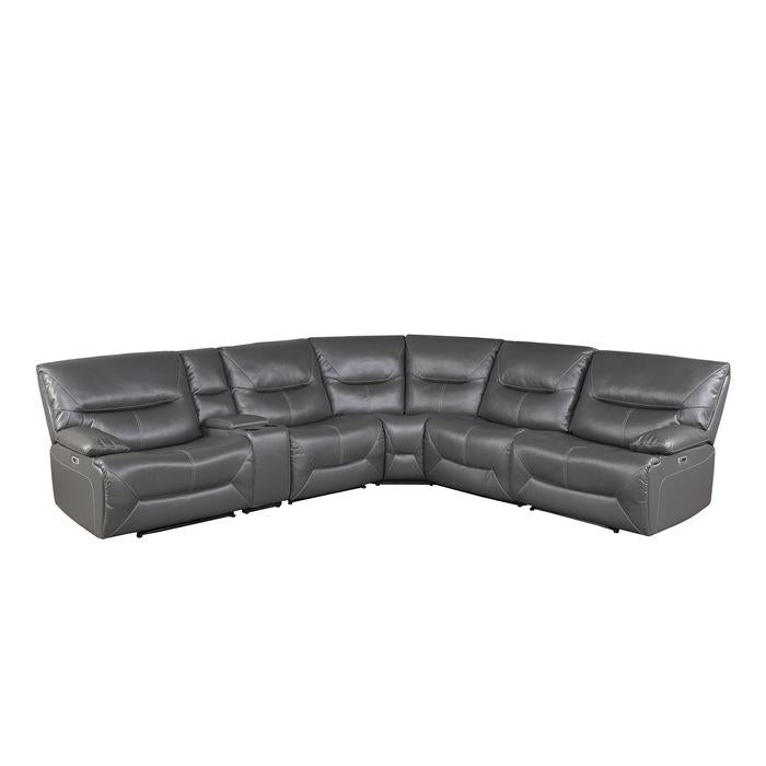9579GRY6LRRRPW - (6)6-Piece Power Reclining Sectional - Furniture Now (CA)