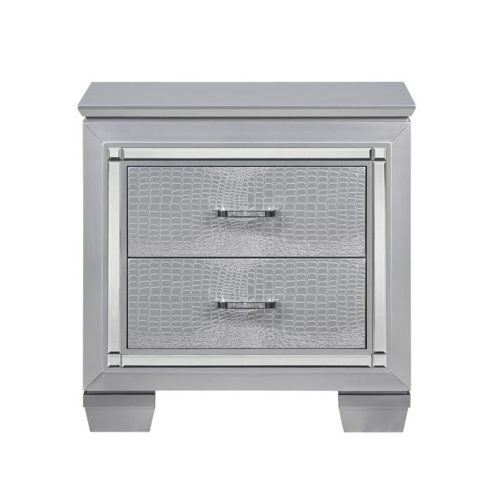 Allura Nightstand in Silver 1916-4 - Furniture Now (CA)