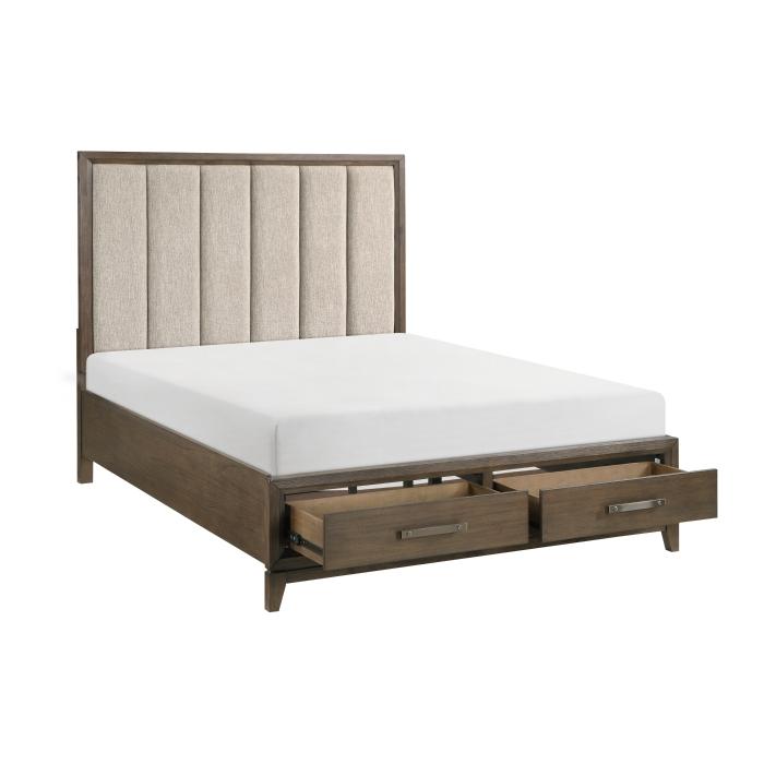 Cambridge (3) Eastern King Platform Bed with Footboard Storage - Furniture Now (CA)