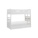 B2053W-1T - (4) Twin/Twin Bunk Bed with Storage Boxes - Furniture Now (CA)