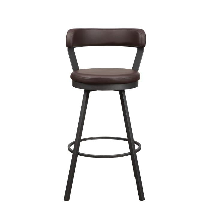 5566-29BR - Swivel Pub Height Chair, Brown - Furniture Now (CA)