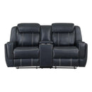 8516BU-2 - Double Reclining Love Seat with Center Console, Receptacles and USB Ports - Furniture Now (CA)