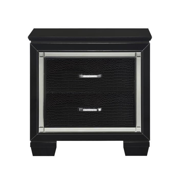Allura Nightstand in Black 1916BK-4 - Furniture Now (CA)