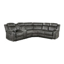 9479BRGSC - (3)3-Piece Reclining Sectional with Left Console - Furniture Now (CA)