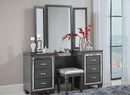 Allura Vanity Dresser with Mirror in Gray 1916GY-15 - Furniture Now (CA)