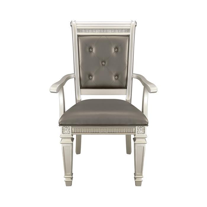 Bevelle Arm Chair in Silver (Set of 2) 1958A - Furniture Now (CA)
