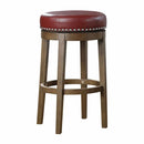 5681RED-29 - Round Swivel Pub Height Stool, Red - Furniture Now (CA)