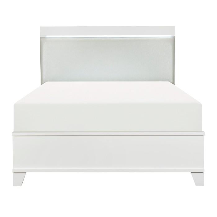 Kerren King Platform Bed in White 1678WK-1EK