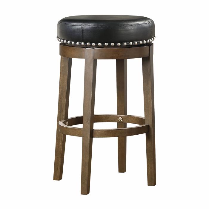5681BLK-29 - Round Swivel Pub Height Stool, Black - Furniture Now (CA)