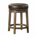 5681BRW-24 - Round Swivel Counter Height Stool, Brown - Furniture Now (CA)