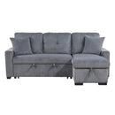 9649DGSC - (3)3-Piece Reversible Sectional with Pull-out Bed and Hidden Storage - Furniture Now (CA)