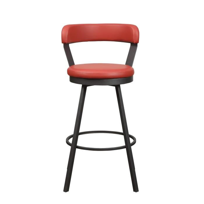 5566-29RD - Swivel Pub Height Chair, Red - Furniture Now (CA)