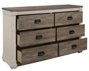 Arcadia Dresser in White & Weathered Gray 1677-5 - Furniture Now (CA)