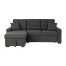 9916DG2LCRL - (2)2-Piece Sectional with Pull-out Bed and Left Chaise with Hidden Storage - Furniture Now (CA)